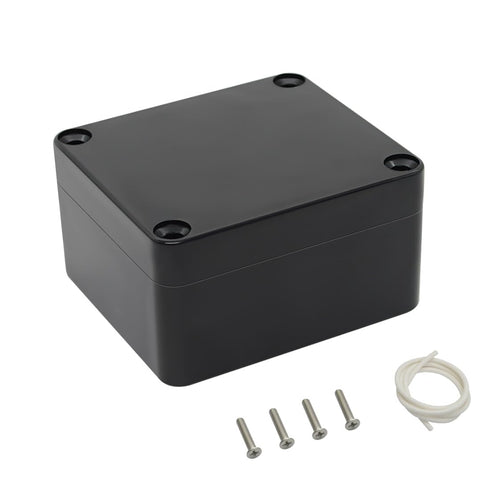 LeMotech IP65 Waterproof Electrical Box, ABS Plastic Project Case for Electronics, Universal Enclosure, Black (Pack of