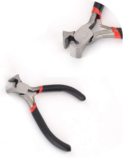 FLZOSPER Mini End Cutting Pliers 4.5-inch CR-V Multifunction Precision Wire Flush Cutting Pliers Stripper Hand Jewellery Making Tool Beading Side Cutter Clippers