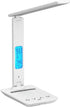 LAOPAO Desk Lamp with Wireless Charger: USB Charging Port, Table Lamp with Clock, Desk Lamps for Home Office College