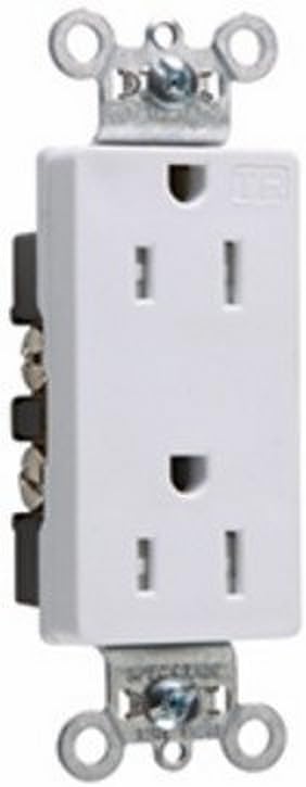 Legrand Pass & Seymour TR26262W 15 Amp Tamper-Resistant Heavy-Duty Duplex Receptacle Outlet, White (1 Count)
