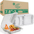 Take Out Containers, BPA Free Plastic To Go Containers with Lids, 65-Pack 30 oz Reusable Meal Prep Clamshell Boxes