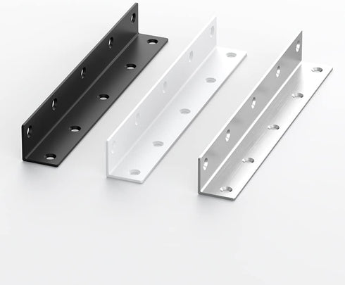 MINGFANITY 4PCS 5.5'' 1'' 2mm, Corner Brace Angle Bracket, L Bracket, Superior Stainless Steel, x M, Thickness Wood