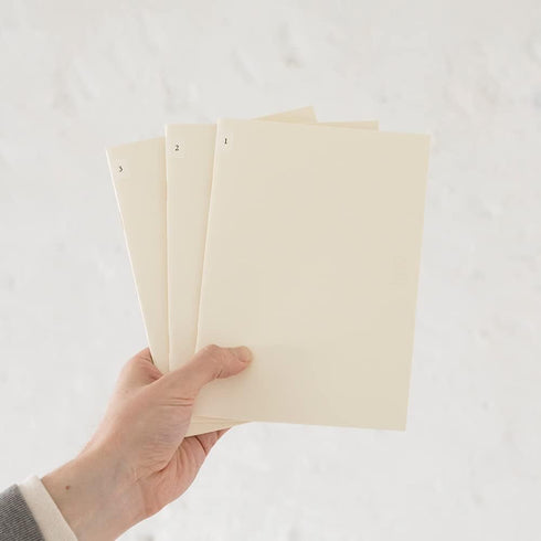 Midori 15305006 A5 Light Notebook, Square Ruled, Set of 3