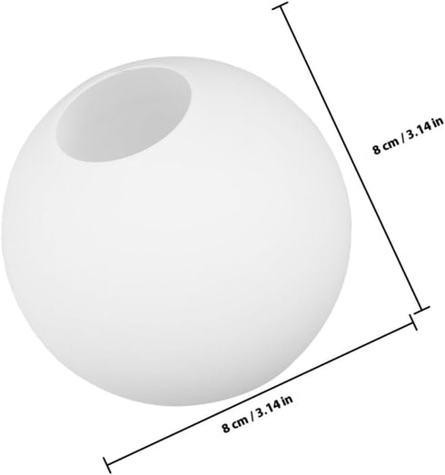 80mm 30mm NOLITOY Frosted Glass Globe Lamp Shade round Opening Replacement for Ceiling Pendant Wall Sconce Light