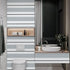 F1340-3 Stripe Peel and Stick Wallpaper 17.7" x 9.8ft, Silver White/Black Removable Self-Adhesive Contact Paper