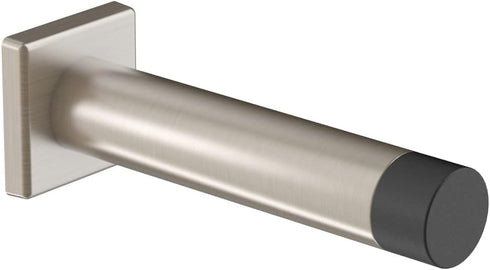 National Hardware N830-527 Reed Door Stop, 3", Satin Nickel with Matte Black Tip, 1 Count
