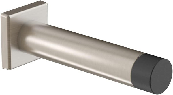 National Hardware N830-527 Reed Door Stop, 3", Satin Nickel with Matte Black Tip, 1 Count