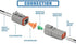 IWISS Deutsch Size 16 Solid Contacts DT Series Connector, 50 Pairs Automotive Terminals, 14AWG Wire