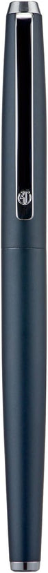 HongDian 525 Dark Blue Fountain Pen, Extra Fine Nib Classic Pen with Metal Case and Refillable Converter