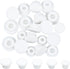 GORGECRAFT 20PCS White Rubber Bottle Stopper, Reusable Replacement Silicone Plug for 15mm to 20mm Bottles