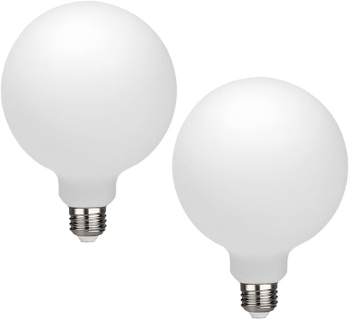 2 Pack G40/G125 Globe LED Bulb, Warm White 2700K Dimmable, 5W Equivalent 40W LED Globe Light Bulbs, E26 Base