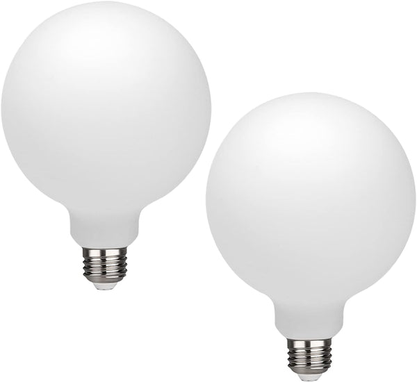 2 Pack G40/G125 Globe LED Bulb, Warm White 2700K Dimmable, 5W Equivalent 40W LED Globe Light Bulbs, E26 Base