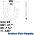 #8 Stainless Steel External Tooth Star Lock Washers, Pack of 100pcs by Marine Bolt Supply