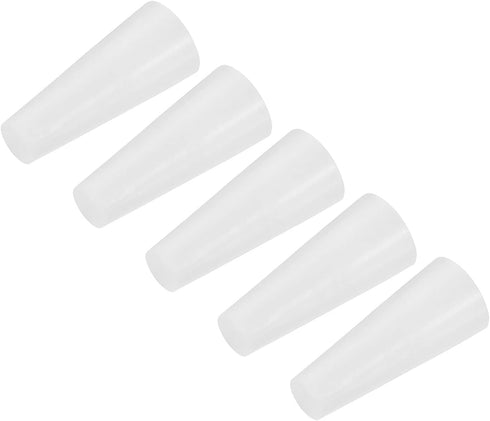 MECCANIXITY Silicone Rubber Tapered Plug - 6mm to 11mm Solid White for Laboratory Use, 20 Pieces