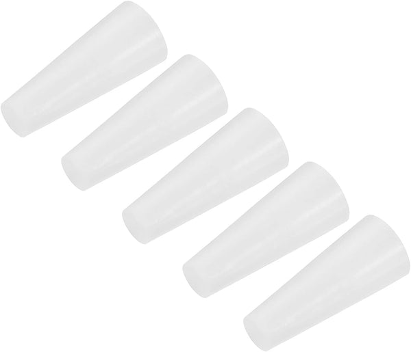MECCANIXITY Silicone Rubber Tapered Plug - 6mm to 11mm Solid White for Laboratory Use, 20 Pieces