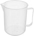 Bettomshin 9Pcs 500ml Metric Straight Shape Plastic Beaker, Graduated Liquid Measuring Cups for Lab