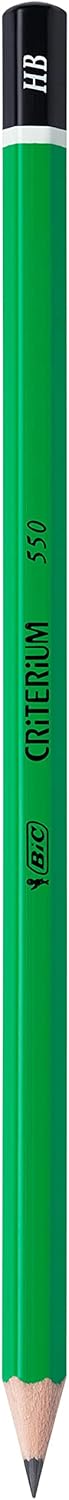 Bic Criterium 550 HB Hexagonal Pencils (Box of 12), Green by BIC