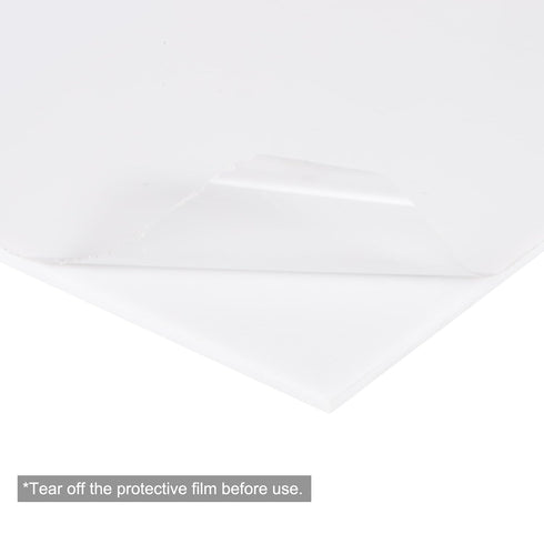 MECCANIXITY ABS Plastic Sheet 10 Inch x 8 Inch x 0.02 Inch, White ABS Styrene Sheets for DIY Crafts, 3 Pcs