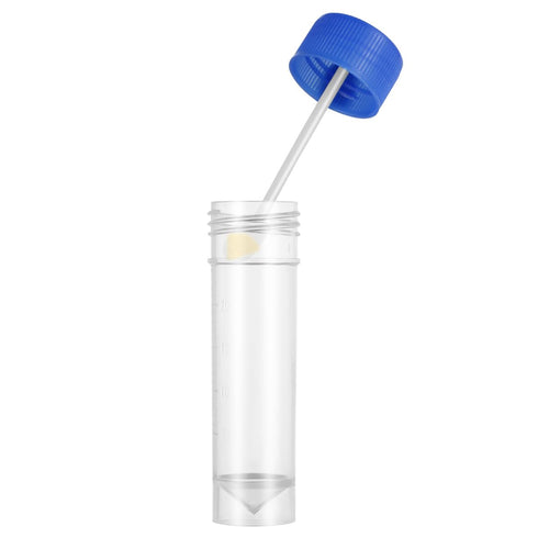 Plastic Specimen Cup with Lid, Stool Container Without Label, Laboratory Medical Use, 25-30ml, 10pcs