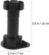4Pcs 100-120Mm VILLCASE Adjustable Black Plastic Furniture Legs with Clips, Thickened Sofa Cabinet Support Feet for TV