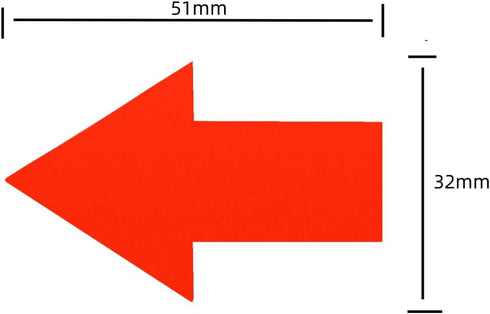 Hybsk Arrow Stickers, 500 Bright Eye-Catching Versatile Labels for Office Marking Plans (Fluorescence Red)