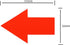 Hybsk Arrow Stickers, 500 Bright Eye-Catching Versatile Labels for Office Marking Plans (Fluorescence Red)