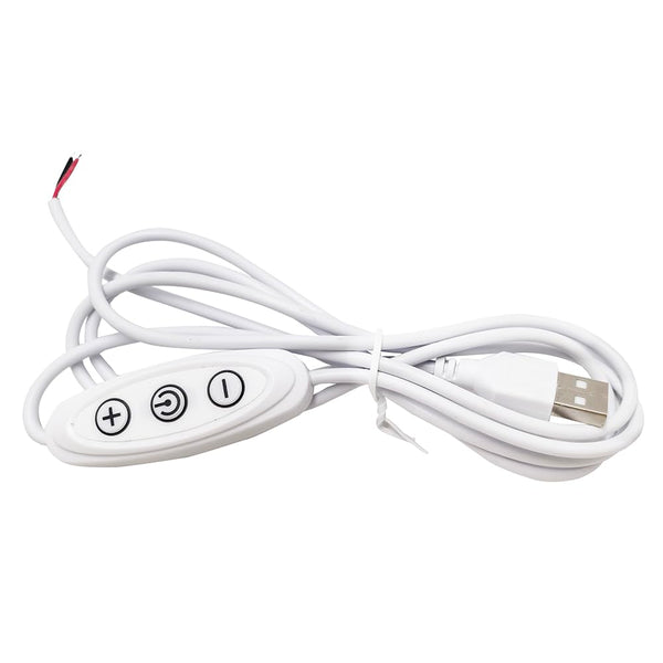 Vrabocry USB Dimmer Switch with ON/Off Switch to Stripped Ends USB 9-Speed Dimming