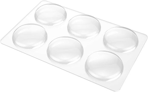Wall Door Handle Stopper - 6 PCS Clear Round Rubber Door Knob Wall Shields, Stronger Self-Adhesive Bumpers