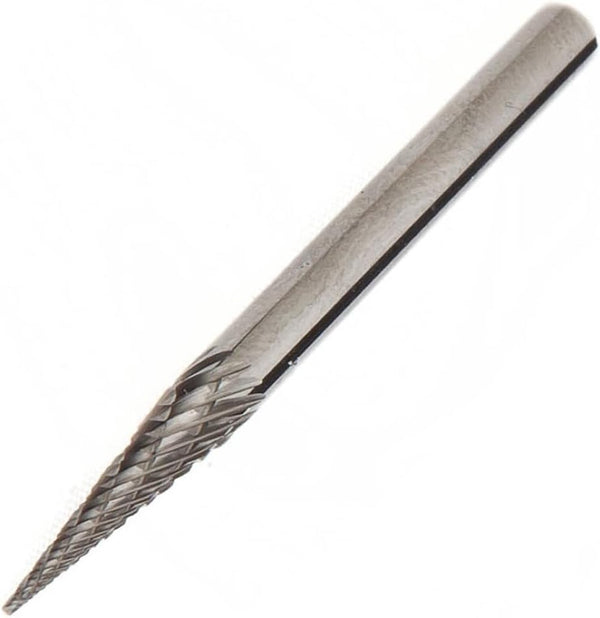 Forney 60138 Tungsten Carbide Burr, Tapered, 1/8-Inch Shank, Dark Grey