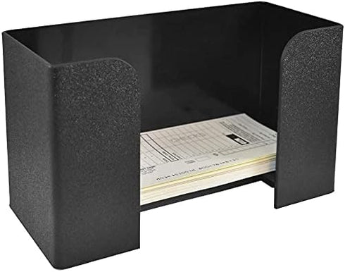 BankSupplies Deposit Ticket Holder - 10W x 4D x 6H Black Textured Molded Plastic Desk Organizer for Deposit Slips