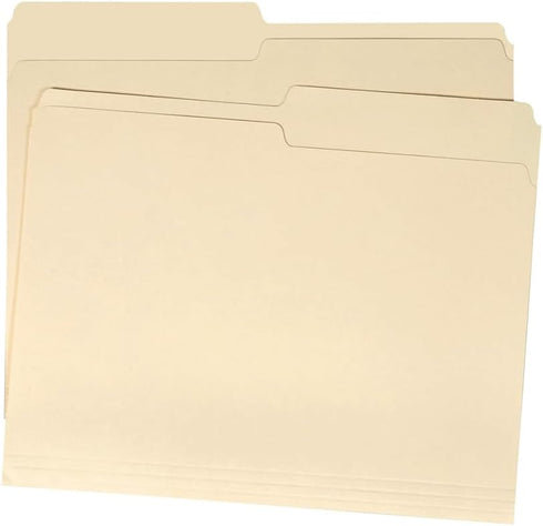 Manila File Folder, 1/3 Cut, Classic Letter Size, 12 Count