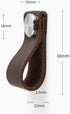 PuLaif Handle,4Pcs Furniture Leather Handles,Cabinet Single Hole Top Layer Leather Handle Wardrobe Shoe Cabinet Door