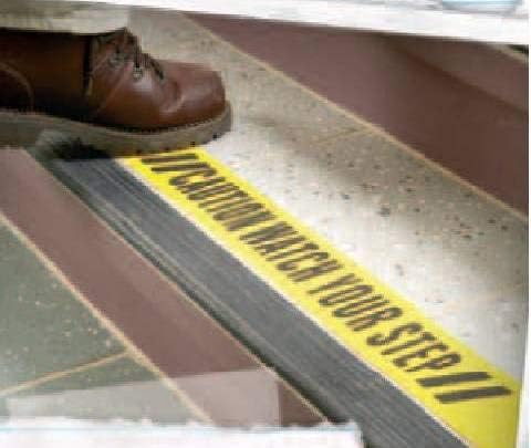 Gator Grip Traction Anti-Slip Safety Warning Tape, 3 Inch x 44 Inch, WATCH YOUR STEP for Entry Steps