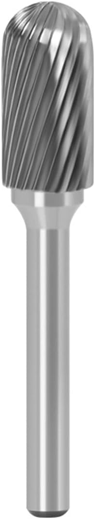 Tungsten Carbide Rotary Burr Die Grinder Bits, Single Cut Grinding Head 12mm with 1/4" Shank for Woodworking