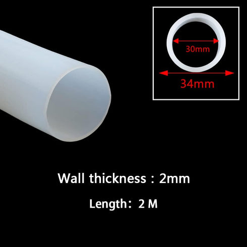 AMHUKIP 2m 1 Pack Winemaking(30mm*34mm) Silicone Tubing, Length, Translucent, Air Hose Water Pipe for Home Brewing