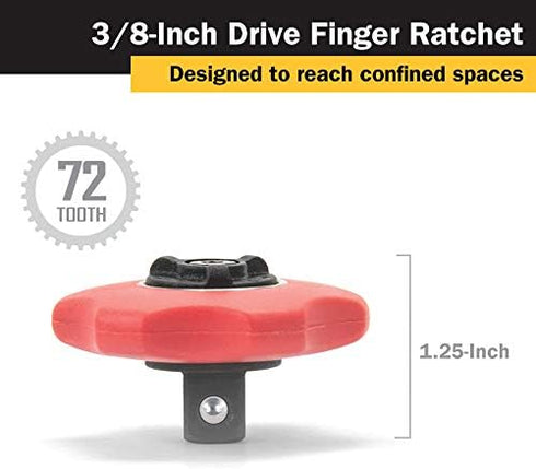 3/8-Inch Drive 72-Tooth Finger Ratchet Titan 12091
