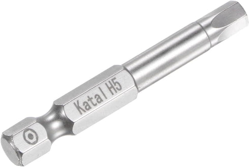 H5 Hex Screwdriver Bit, 1/4" Hex Shank, 2" Length Magnetic Security Screw Driver Power Tool