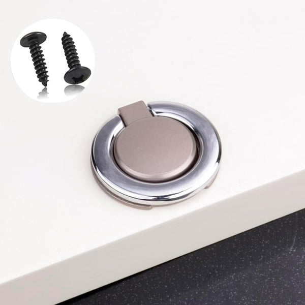 Generic Round Handle Flat Cabinet Hidden Concealed Handle Drawer Handle Bedside Cabinet Shoe