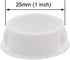 Zorfeter 30 Pcs White Hole Plugs - 25mm (1 inch) Flush Type Plastic Plugs for Furniture and Fencing