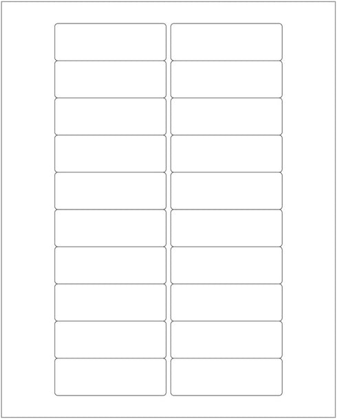 ChromaLabel Printable Labels 1 x 3 Inch, 25 Label Sheets, 500 White Labels for Laser and Inkjet Printers