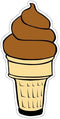 Soft Serve ICE Cream Chocolate Concession Decal Cone