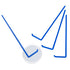 Argos C4050 Polypropylene Sterile Disposable Blue L-Shaped Cell Spreaders, Case of 500