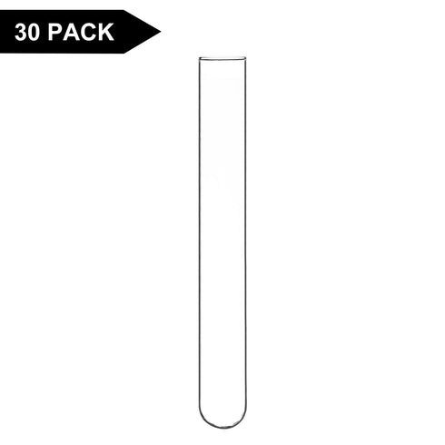 Stonylab Glass Test Tubes: Transparent Borosilicate Glass Round Bottom Test Tubes, 20 mm Diameter, 150 mm Length,