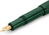 Kaweco CLASSIC SPORT Fountain Pen Green, 23 Carat Gold-Plated Steel Nib, Iridium Tip, 13 cm