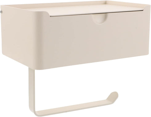 NOLITOY Wall-Mounted Toilet Holder with Garbage Bag Storage Bathroom Organizer for Small