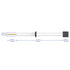 Graphite Rod Nickel Electrode, 10x10x3 mm Laboratory Electrolytic Cell Nickel Electrode with PTFE Body