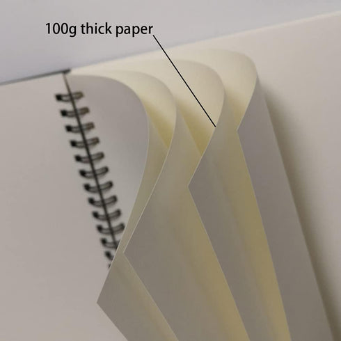 B5 Spiral Notebook/Journal - Unruled, 100gsm Thick Blank Paper, 65 Sheets (130 Pages), 3-Pack, 10.5" x 7.2", Gray