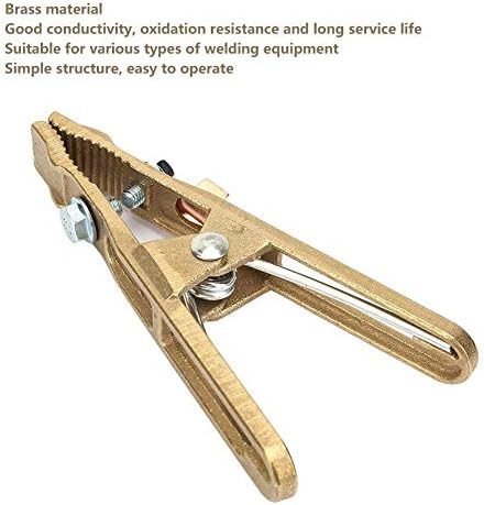 Welding Ground Clamp Brass Earth Clamp A-shape Welder Earth Ground Cable Copper Grip Clip Clamp for Welding Machine(260A)