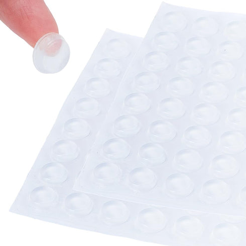 Cabinet Door Bumpers Self-Adhesive Clear Bumper Pads 128Pcs Round Silicone Cabinet Stoppers