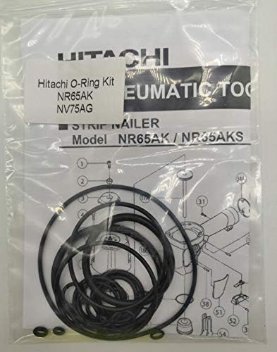 NR65AK NV75AG O-Ring Kit for Hitachi 2-1/2" Strap-Tite Strip Nailer with Trigger O-Rings